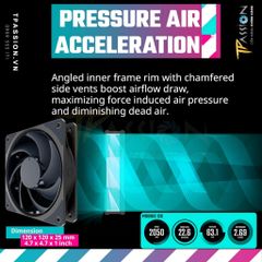 Quạt Fan Case 12cm Cooler Master Mobius 120 PWM - Chính hãng, tốc 2050RPM, quạt tản nhiệt 120 mm hiệu năng cao
