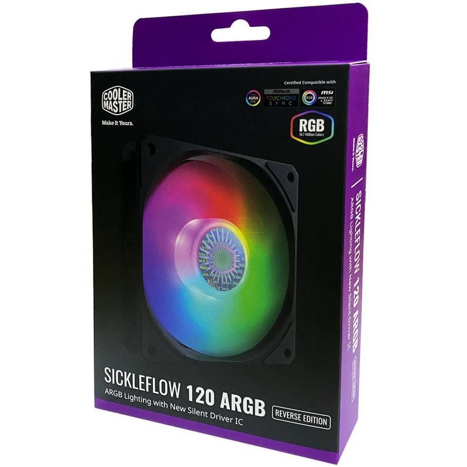 Quạt Fan Case Cooler Master SICKLEFLOW 120 ARGB Reverse Edition