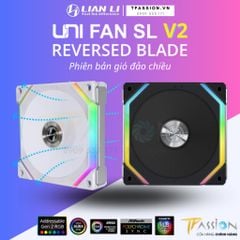 Quạt tản nhiệt LIAN LI UNI FAN SL120 V2 REVERSE BLADE - LED ARGB 5V - Chính hãng, Fan case 12cm hút, ghép nối không dây