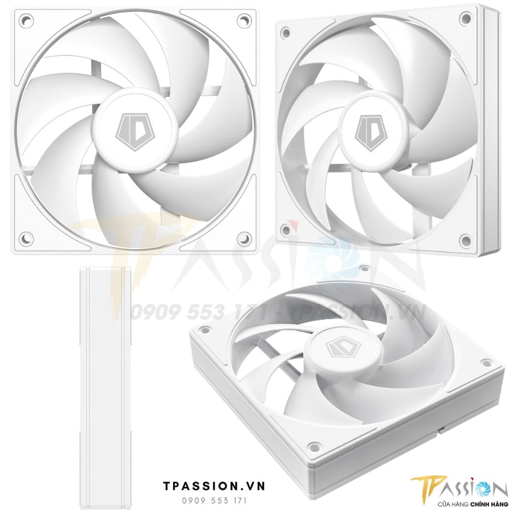 Quạt fan case 12cm ID-COOLING AF-125-K / AF-125-W (Tốc độ 2000RPM/ PWM PST)