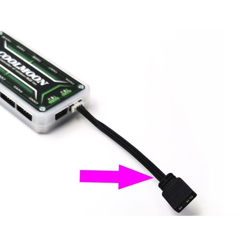 Dây chuyển cổng 4 Pin | 6 Pin Hub Coolmoon ra cổng LED ARGB 3 Pin 5V