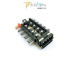 HUB ROG chia 10 cổng Fan Case 4 pin PWM có nguồn phụ SATA | MOLEX