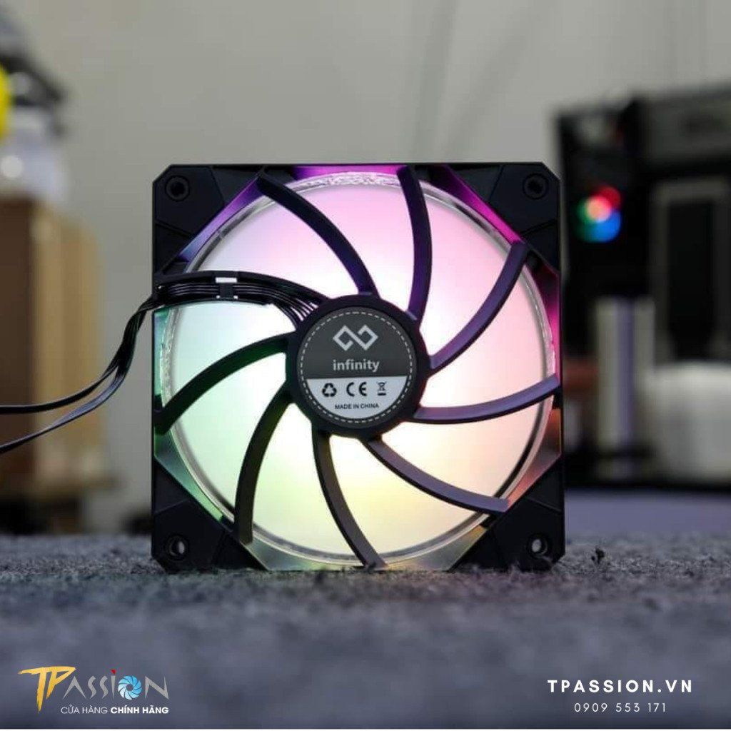 Quạt Fan case 12cm INFINITY ROYAL 5 ZONE LED AGRB - Chính hãng, daisy chain, PST, SYNC MAIN/HUB 3PIN 5V, Tản Nhiệt PWM