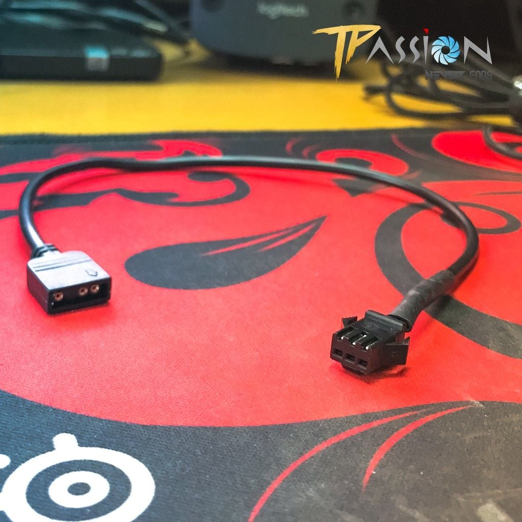 Dây cáp chuyển cổng LED ARGB 3 Pin 5V sang cổng SM3P (digital RGB của Phanteks, DeepCool, Lian Li...)