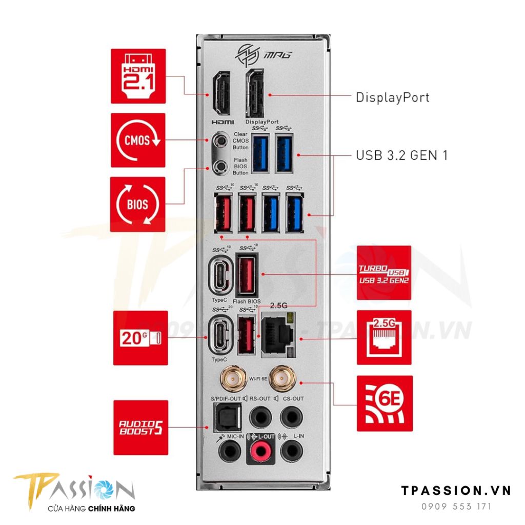 Bo mạch chủ MSI MPG Z790 EDGE WIFI EDGE WIFI DDR4 & DDR5 - Chính hãng (Mainboard WIFI 6E / Intel LGA 1700 / ATX)