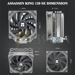 Tản nhiệt khí CPU Thermalright Assassin King 120 SE Đen | Trắng LED ARGB | AK120SE