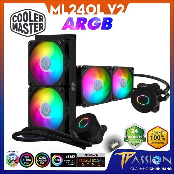 Tản nước AIO CoolerMaster MASTERLIQUID ML240L V2 LED ARGB