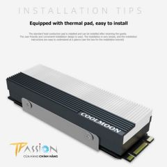 Tản nhiệt ổ cứng SSD M2 Coolmoon CM-M73S LED ARGB 5V