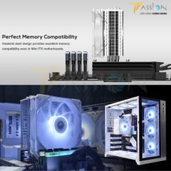 Tản nhiệt khí CPU ID-Cooling SE-224-XTS WHITE LED Trắng- Chính hãng, SE-224-W 224XT Toàn trắng, hiệu năng cao