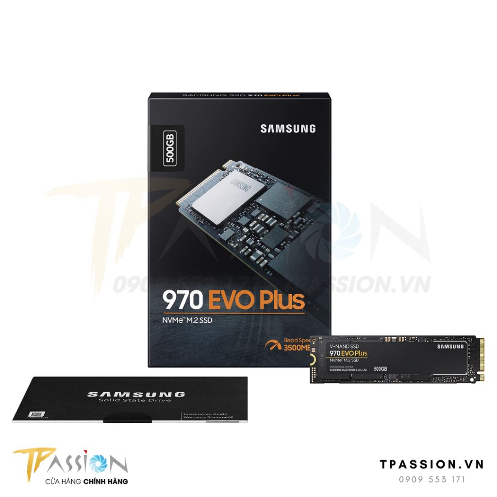 Ổ Cứng SSD Samsung 970 EVO Plus 500GB / 1TB / 2TB M2 2280 PCIe NVMe Gen 3×4 - Chính Hãng, 980 990 MZ-V7S500B 1T0B 2T0B