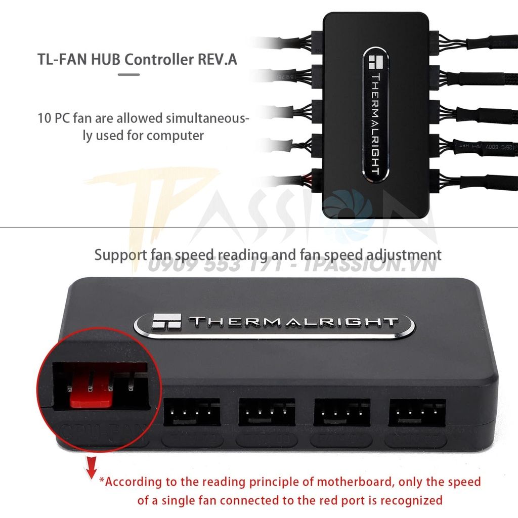 Bộ hub chia nguồn quạt ThermalRight TL-FAN HUB Controller Rev.A