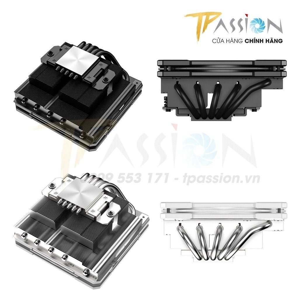 Tản nhiệt khí CPU ID-Cooling IS-55 BLACK | WHITE LED ARGB - Chính hãng, Slim fan, ITX, mITX, HTPC, hỗ trợ LGA1700