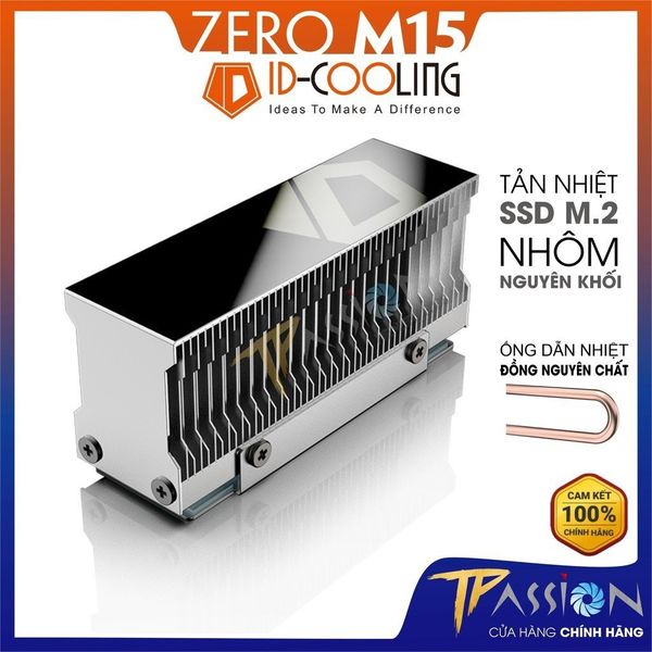 Tản nhiệt SSD M2 ID-Cooling ZERO M15 Chính hãng - Ốp tản nhiêt tháp ổ cứng Nvme M.2 2280