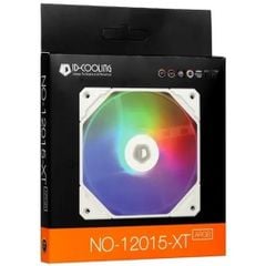 Quạt tản nhiệt fan case 12cm ID-Cooling NO-12015-XT ARGB | Trắng - Slim fan 15mm, tốc 2000rpm, điều tốc PWM, sync LED 5V