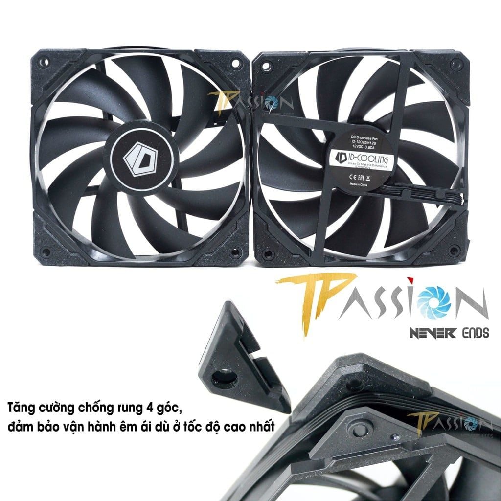 Tản nhiệt khí CPU ID-Cooling SE-225-XT BLACK V2 - 2 Fan PWM, 5 ống đồng