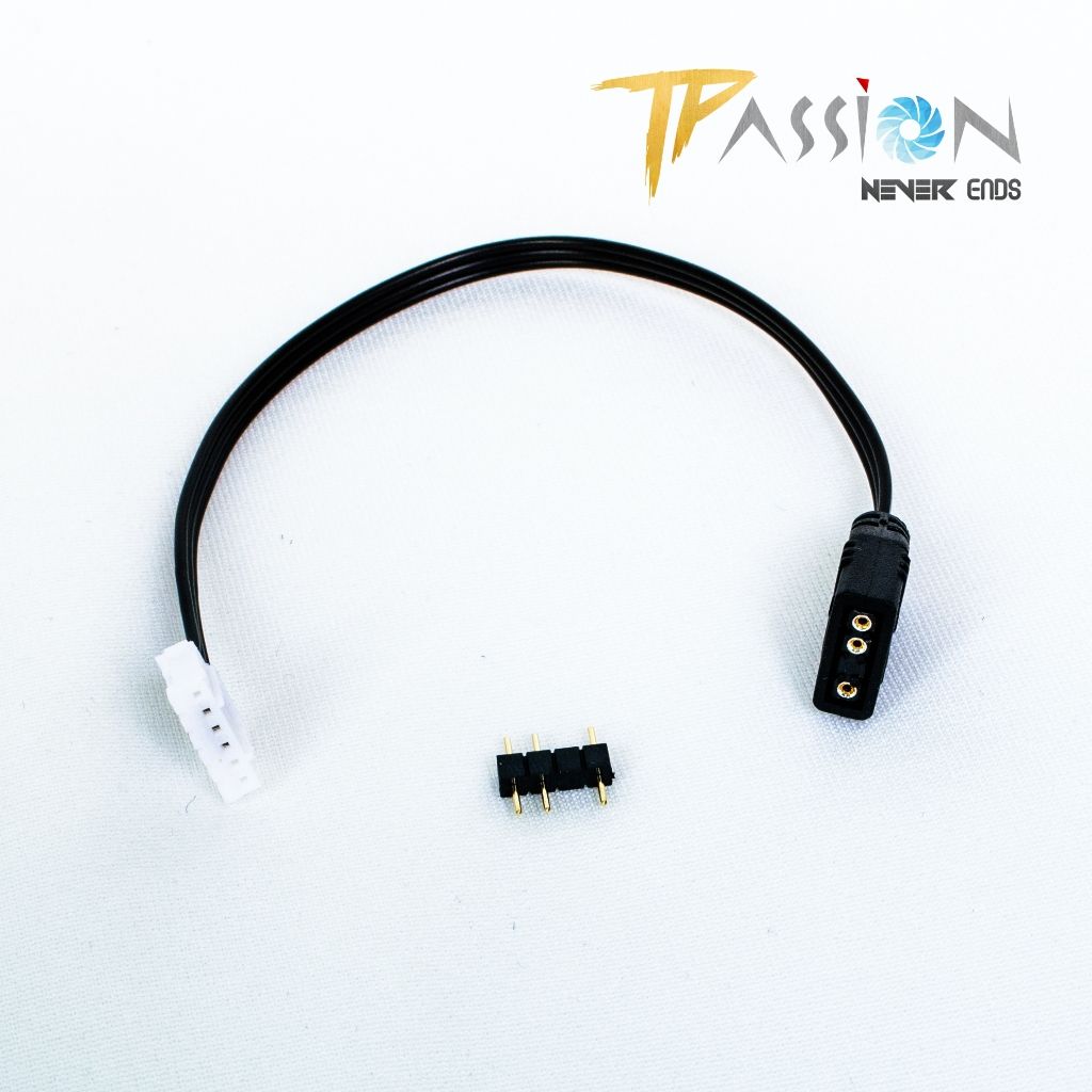 Dây chuyển cổng 4 Pin | 6 Pin Hub Coolmoon ra cổng LED 5v 3 Pin ARGB - Đồng bộ LED 5v vào hub Coolmoon, 4 pin khuyết