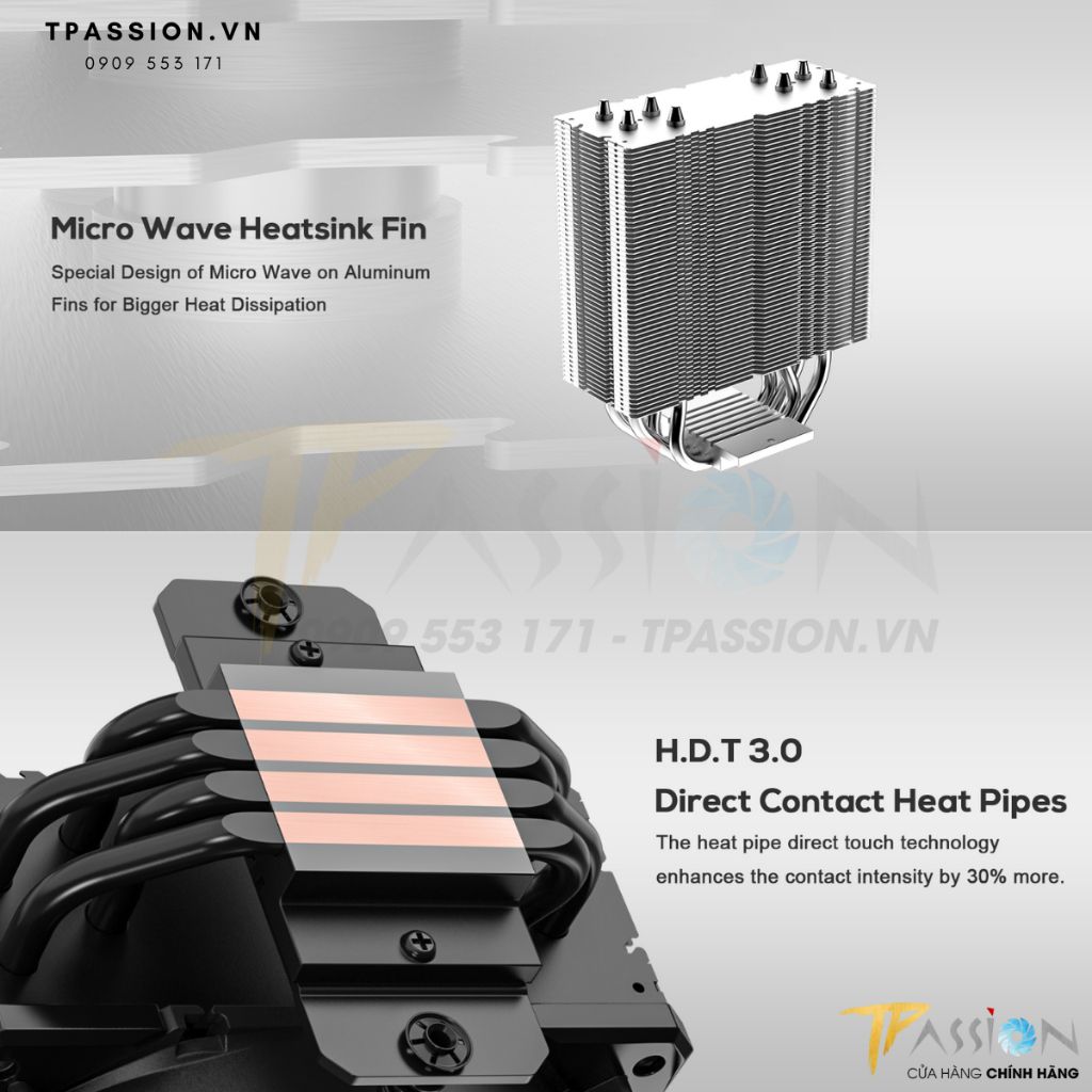 Tản nhiệt khí CPU ID-Cooling SE-224-XTS ARGB BLACK / WHITE