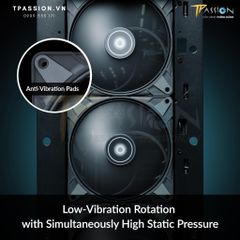 Quạt tản nhiệt Fan Case 14cm Arctic P14 Max Black / White - Chính hãng, tốc độ 2800 RPM, 140mm, điều tốc 4 Pin PWM