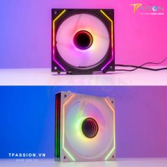 Quạt tản nhiệt 12cm Jungle Leopard Interstellar Block Fan case - Ghép nối, Led ARGB 5V gương vô cực Infinity , PWM