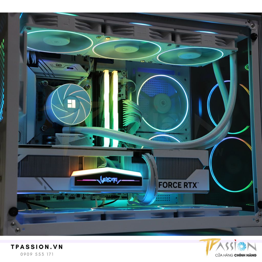 Bộ 3 quạt fan case Thermalright TL S12 / TL S12W / TL S12W S LED ARGB -Tản nhiệt 12cm Pa 120, aqua elite, sync main hub