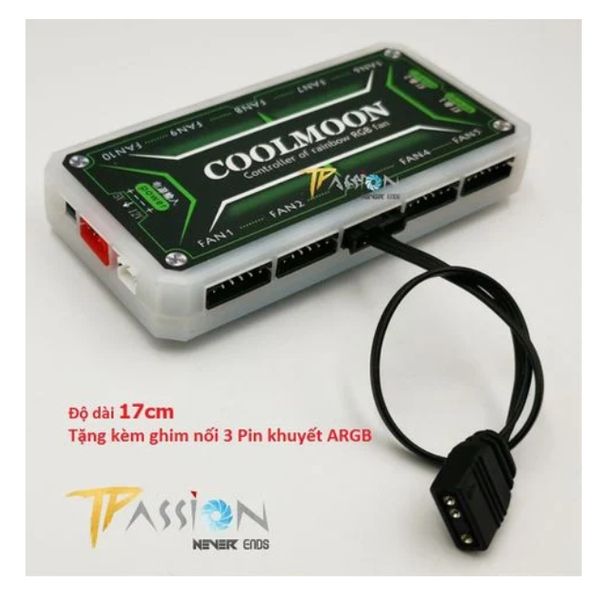 Dây chuyển cổng 4 Pin | 6 Pin Hub Coolmoon ra cổng LED 5v 3 Pin ARGB - Đồng bộ LED 5v vào hub Coolmoon, 4 pin khuyết