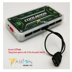 Dây chuyển cổng 4 Pin | 6 Pin Hub Coolmoon ra cổng LED 5v 3 Pin ARGB - Đồng bộ LED 5v vào hub Coolmoon, 4 pin khuyết