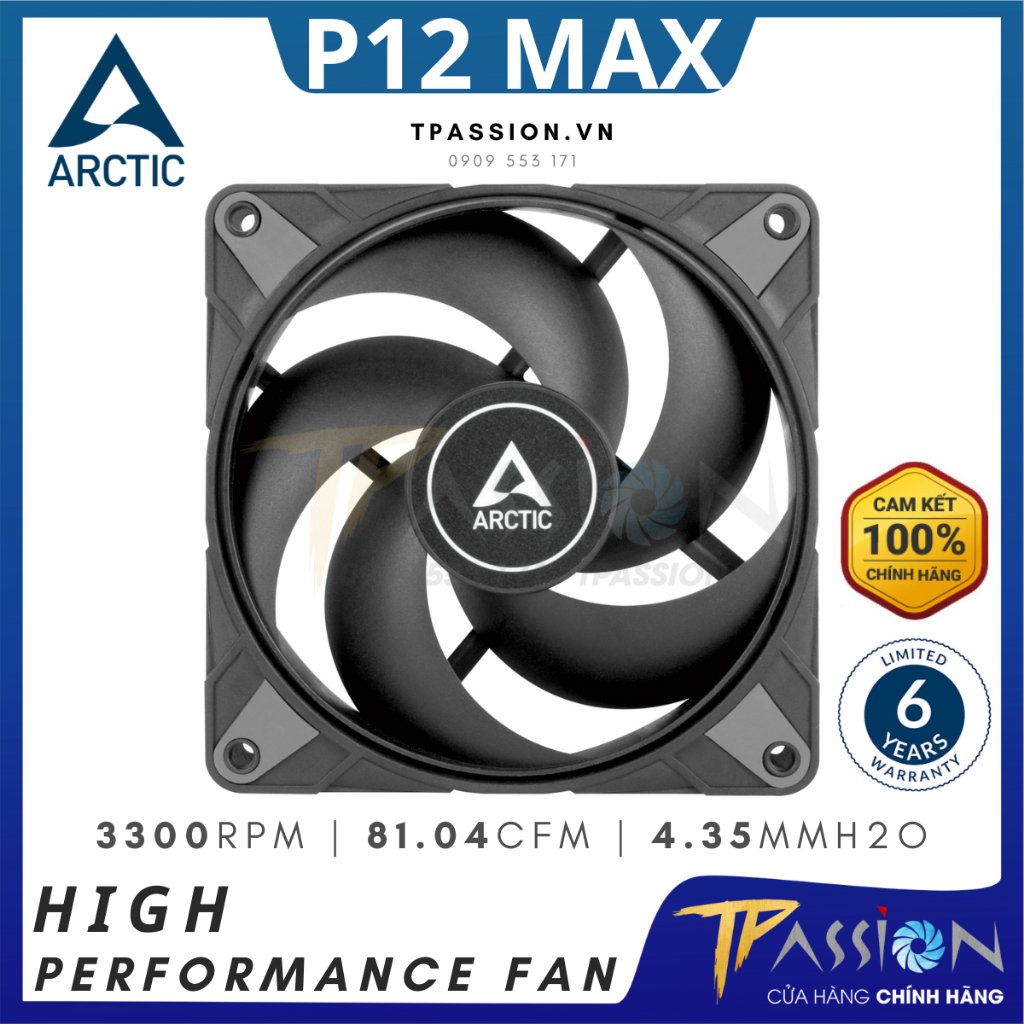 P12 Max, 120 mm High Speed PWM Fan, ACFAN00280A