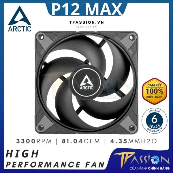Quạt tản nhiệt Arctic P12 MAX | BLACK & WHITE
