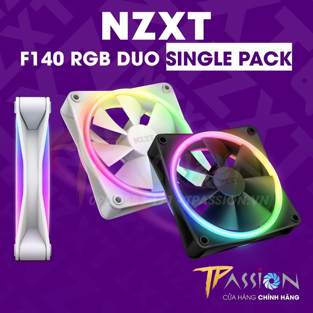 Quạt Tản Nhiệt Fan case NZXT F140 RGB DUO |  1 FAN