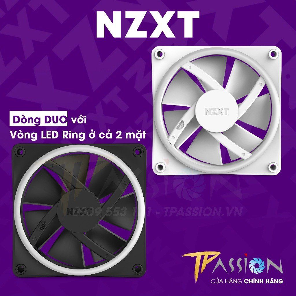 Quạt Tản Nhiệt Fan case NZXT F140 RGB DUO |  1 FAN