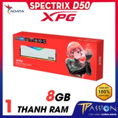 Ram ADATA XPG D50 3600MHz DDR4 | 8GB | GREY - WHITE