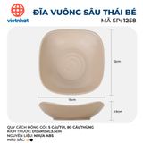  Đĩa vuông sâu Thái bé 1258 