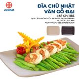  Đĩa chữ nhật vân gỗ đại 1183 