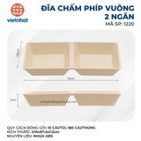  Đĩa chấm phíp vuông 2 ngăn 1220 