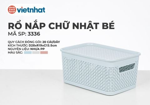  Rổ nắp chữ nhật bé 3336 