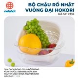  Bộ chậu rổ Nhật vuông to Hokori 2339 