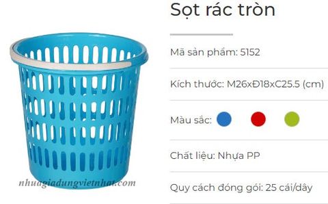  Sọt rác tròn 5152 