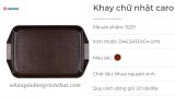  Khay chữ nhật caro 5629 