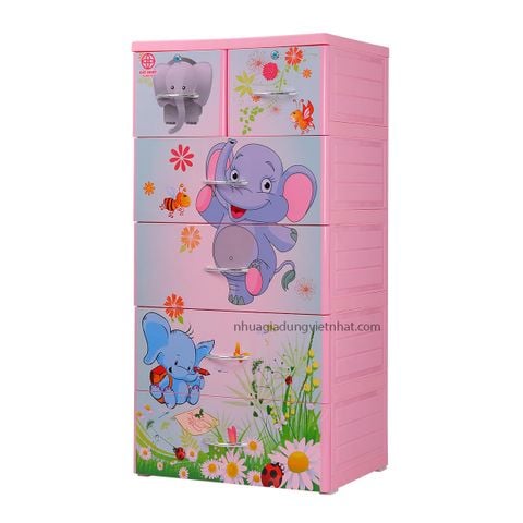 Tủ Lucky 5T 3865 - Voi đi học 