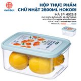  Hộp thực phẩm chữ nhật 2800ml Hokori 6522-3 