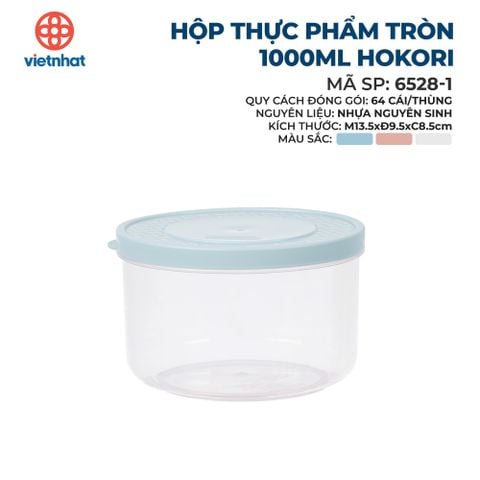  Hộp thực phẩm tròn 1000ml Hokori 6528-1 