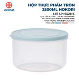  Hộp thực phẩm tròn 2500ml Hokori 6528-3 