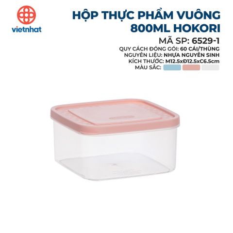  Hộp thực phẩm vuông 800ml Hokori 6529-1 