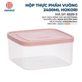  Hộp thực phẩm vuông 2400ml Hokori 6529-3 