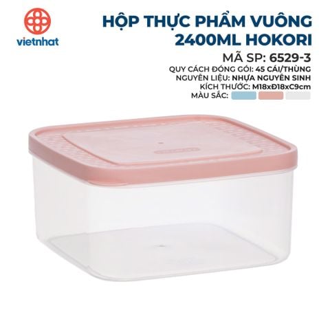  Hộp thực phẩm vuông 2400ml Hokori 6529-3 