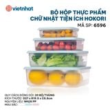  Bộ hộp thực phẩm chữ nhật tiện ích Hokori 6596 