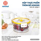  Hộp thực phẩm tròn bộ 3 Hokori 6558 