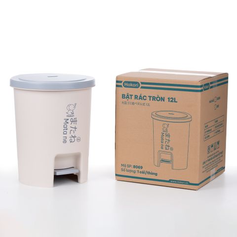  Bật rác tròn 12L Hokori 8069 