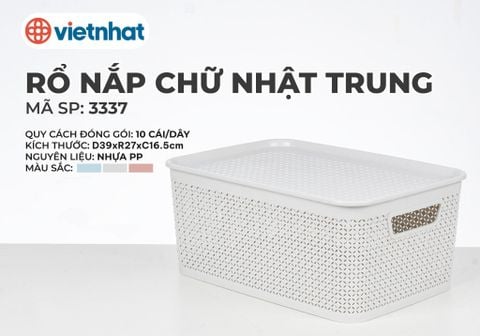  Rổ nắp chữ nhật trung 3337 