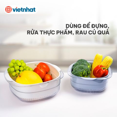  Bộ chậu rổ Nhật vuông to Hokori 2339 